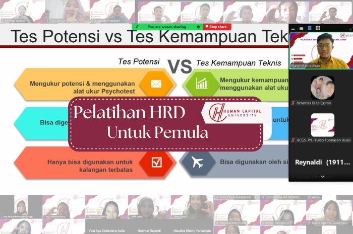 Pelatihan HRD pemula jembatan untuk menjadi profesional SDM yang handal di dunia kerja