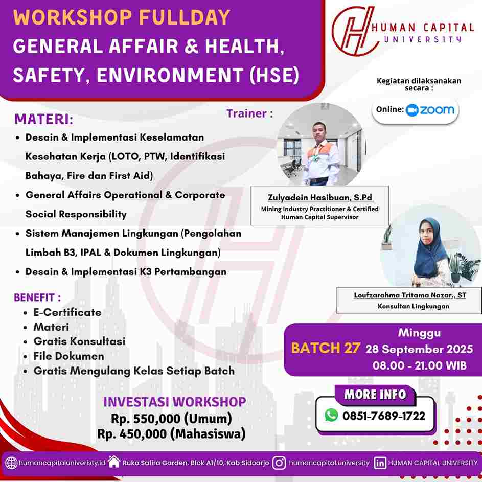 Workshop General Affair & HSE