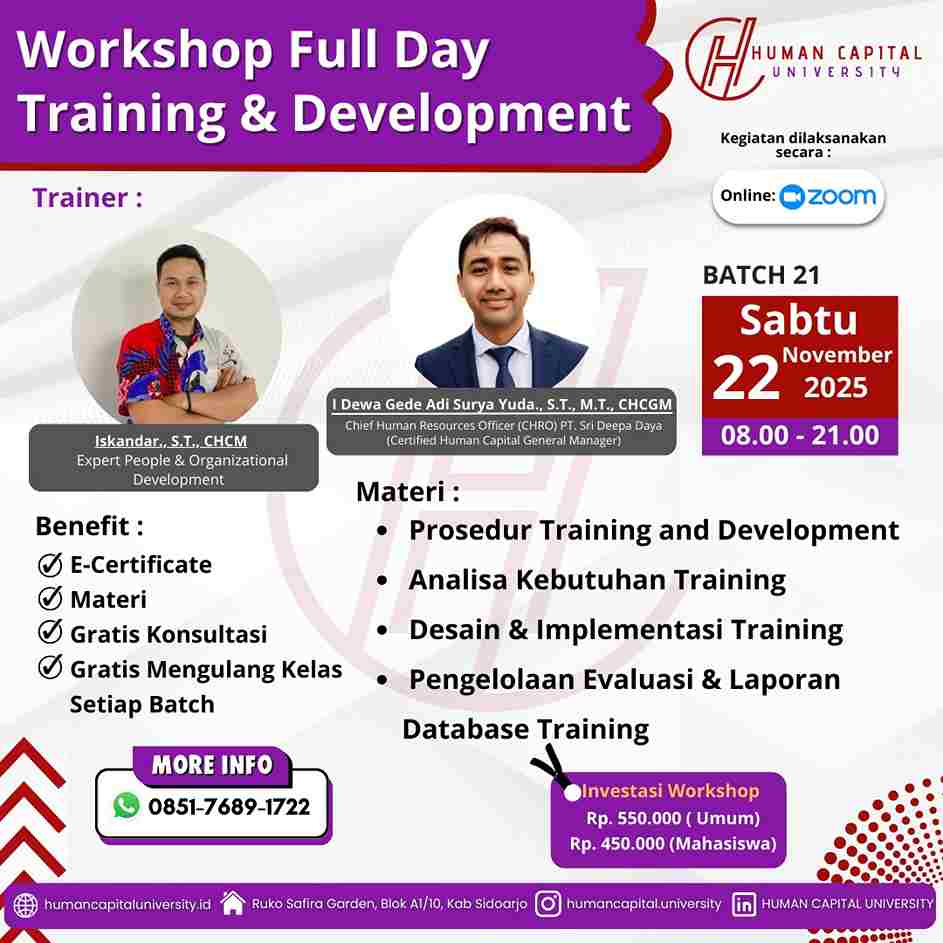 Workshop Training & Development