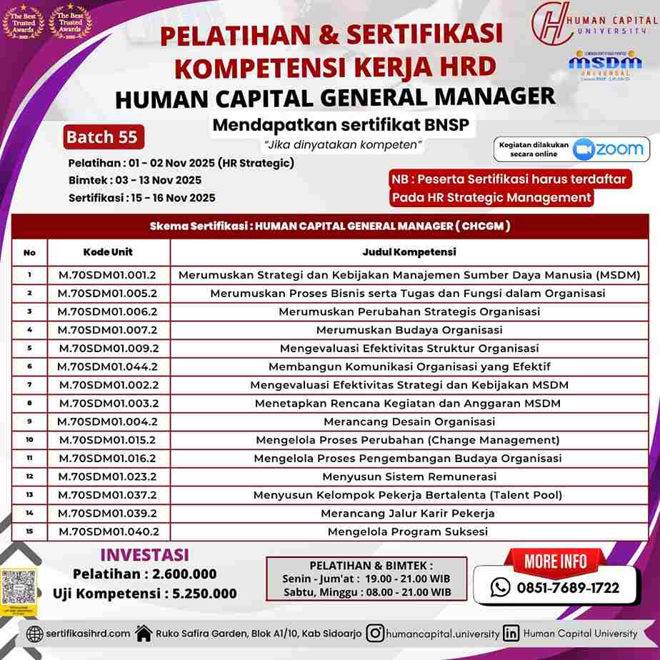 Sertifikasi HRD General Manager