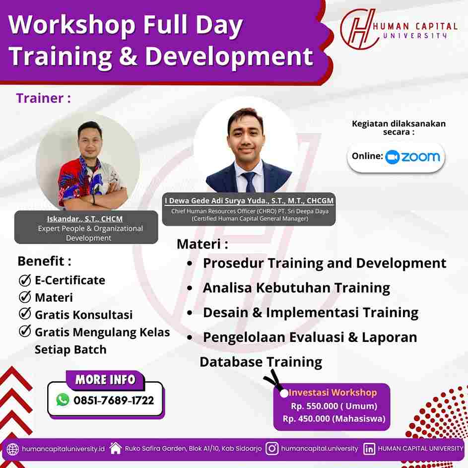 Workshop Training Development