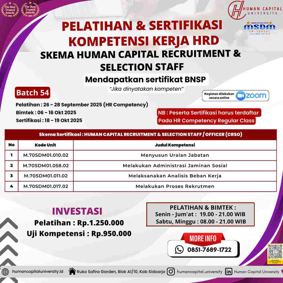 Sertifikasi HRD Recruiter