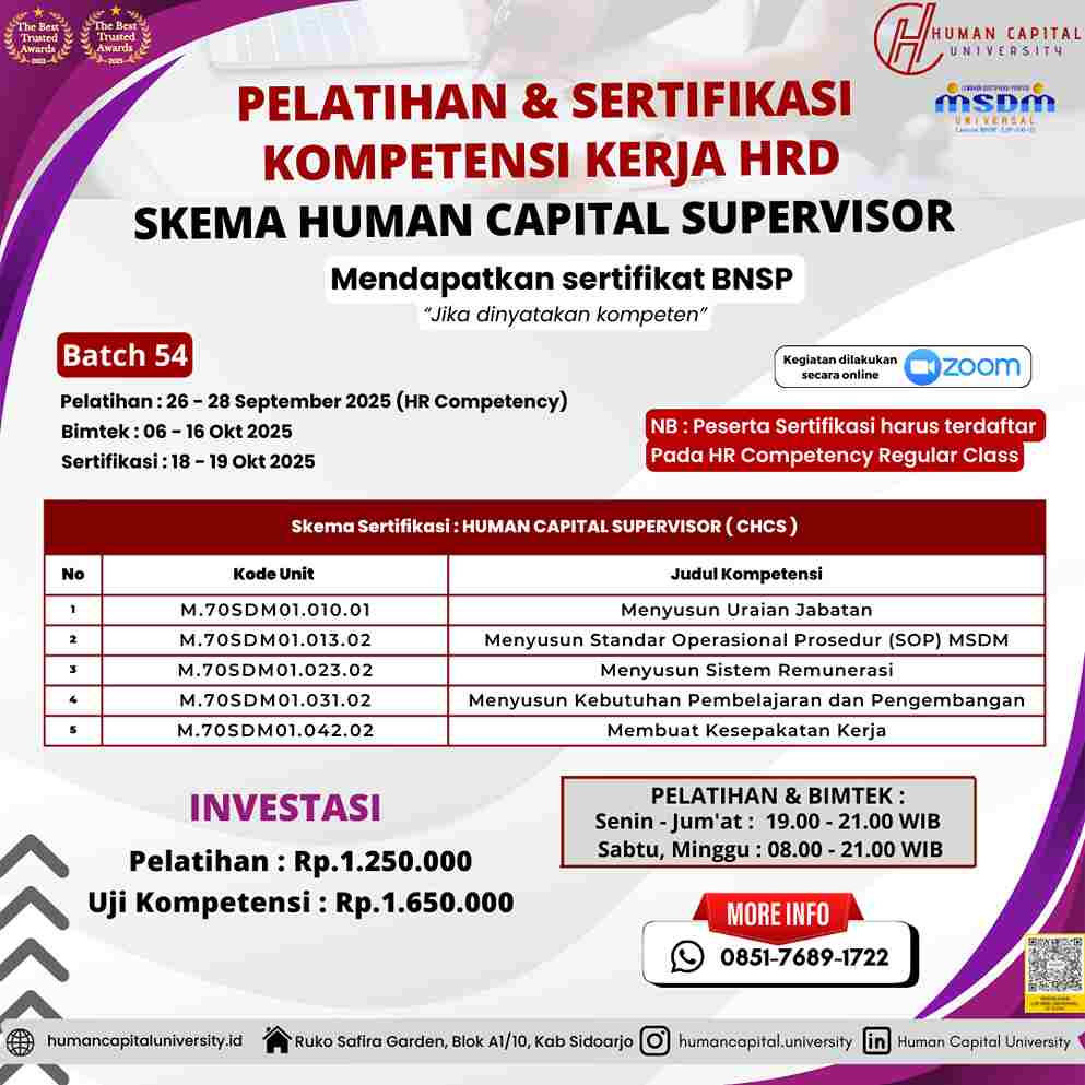 Sertifikasi HRD Supervisor