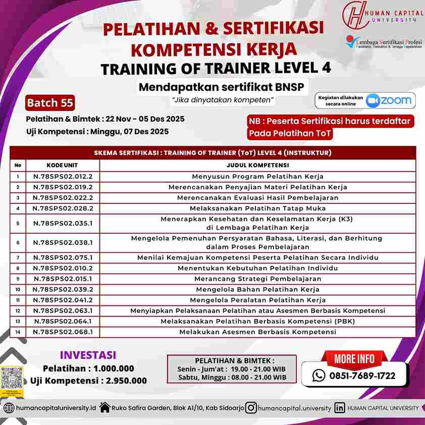 Sertifikasi ToT Level 04