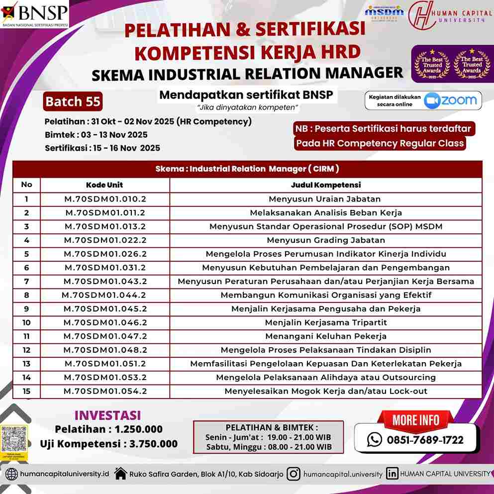 Sertifikasi HI Manager