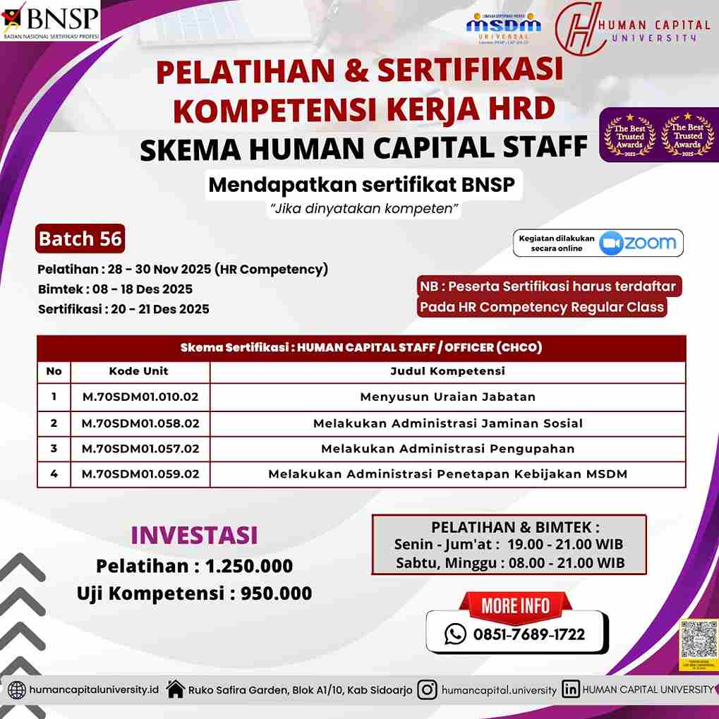 Sertifikasi HRD Staff