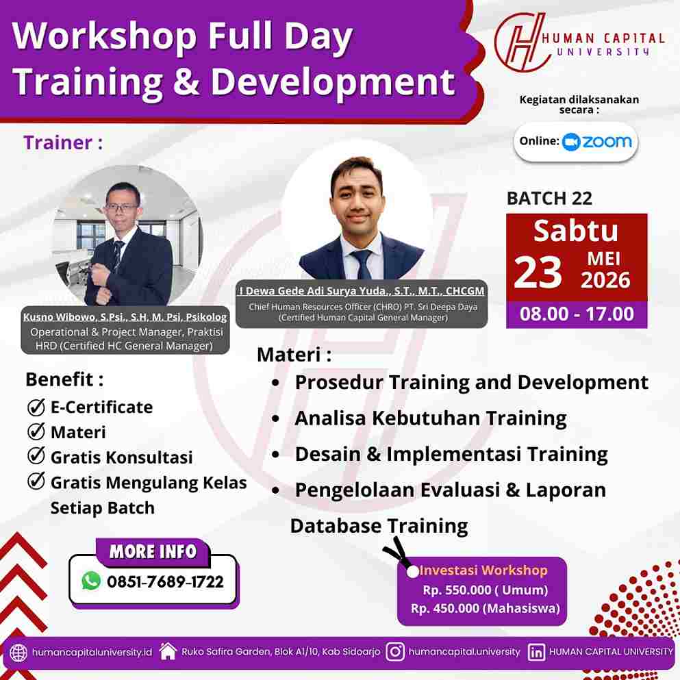 Workshop Training Development