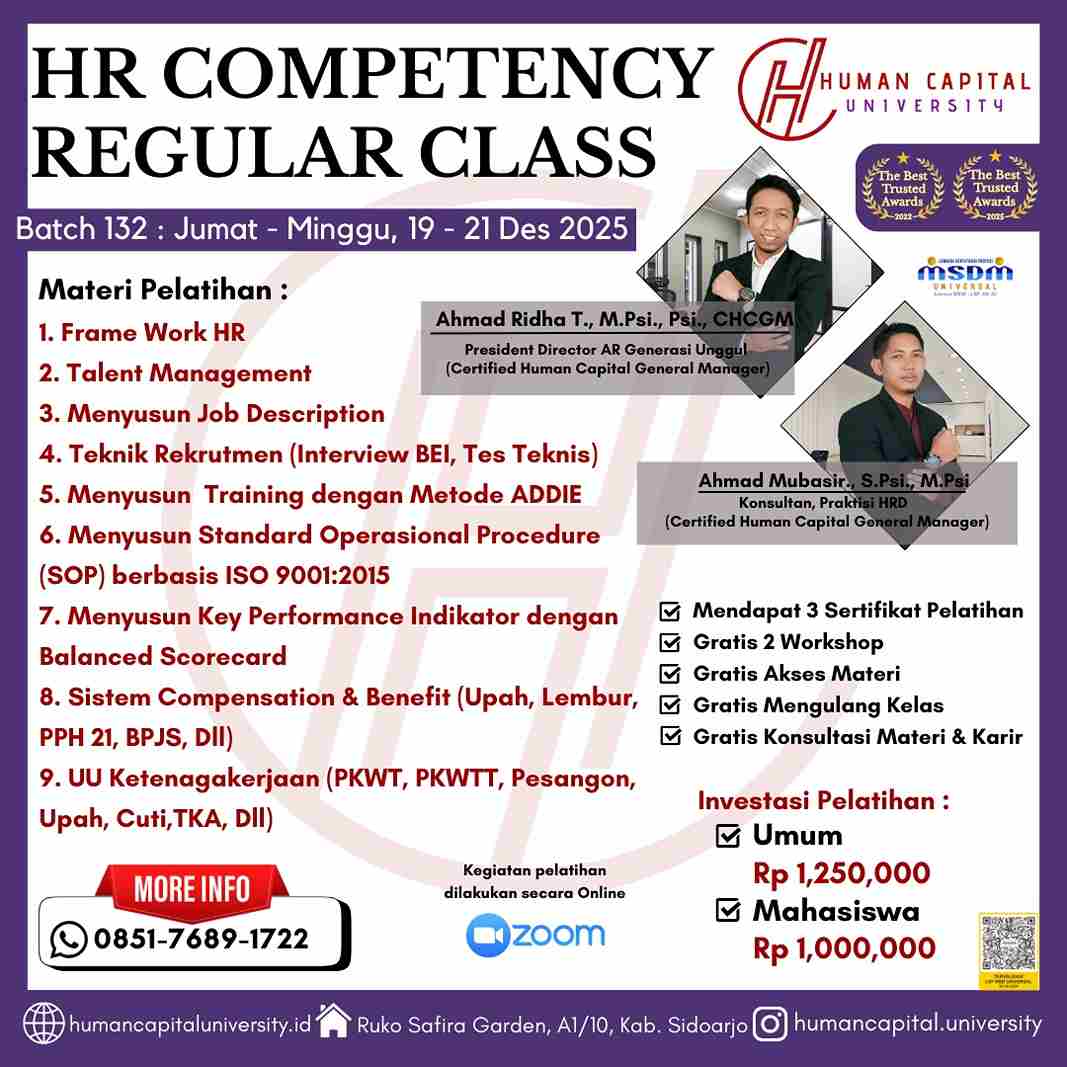 Pelatihan HRD Bersertifikat