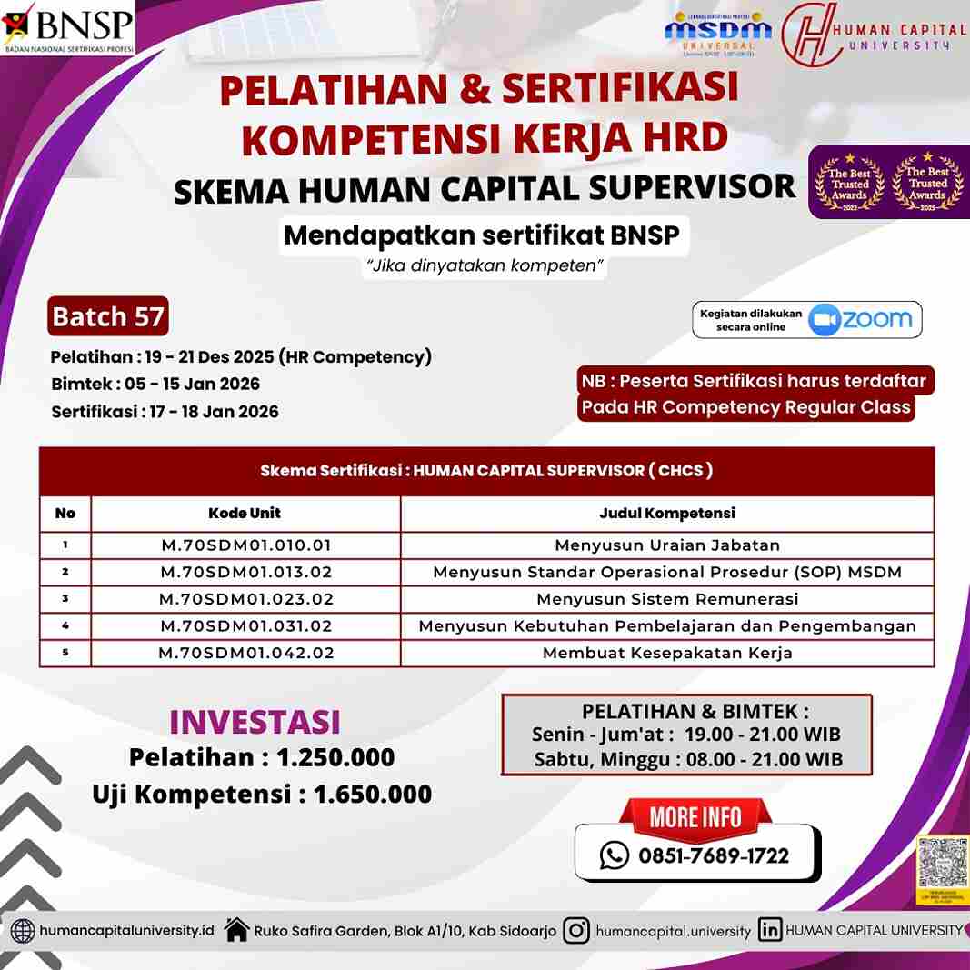 Sertifikasi HR Supervisor