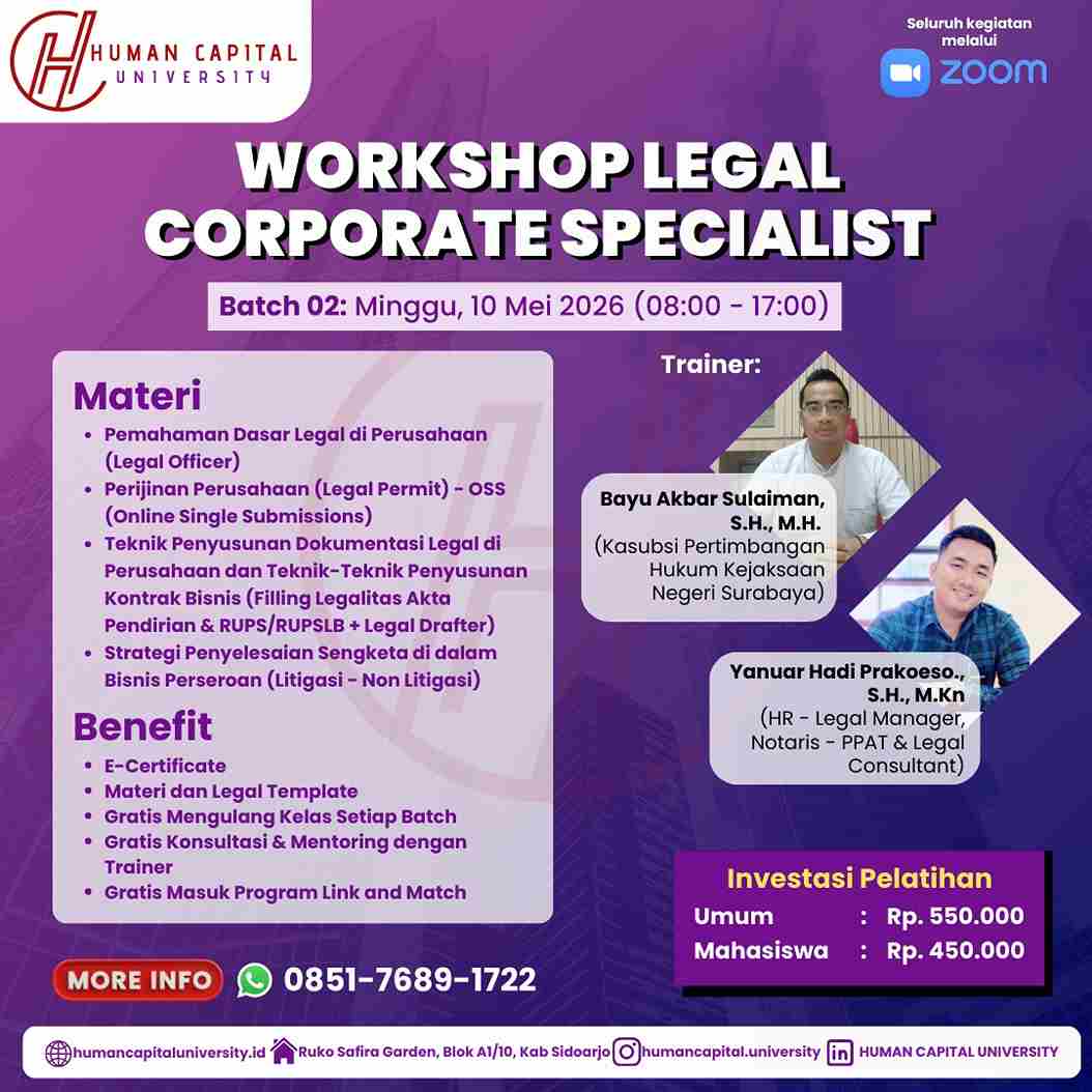 Pelatihan Legal Specialist