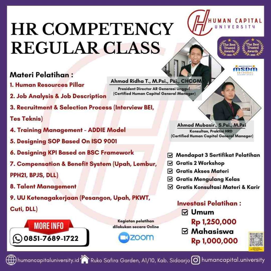Pelatihan HRD Bersertifikat di Human Capital University