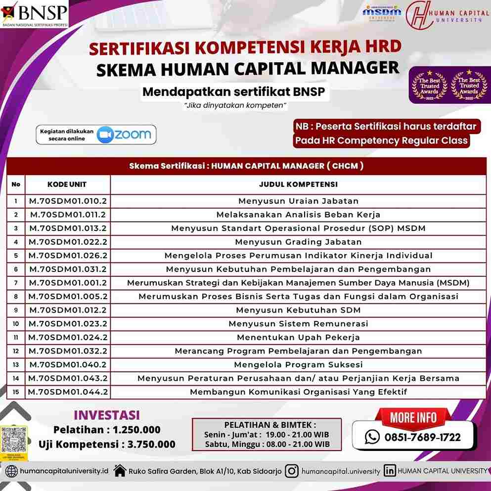 Sertifikasi HR Manager BNSP