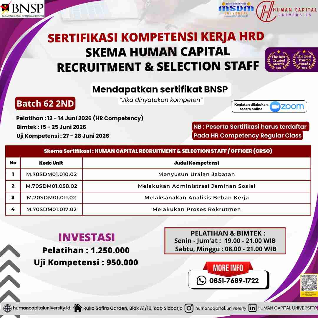 Sertifikasi HR Rekrutmen BNSP