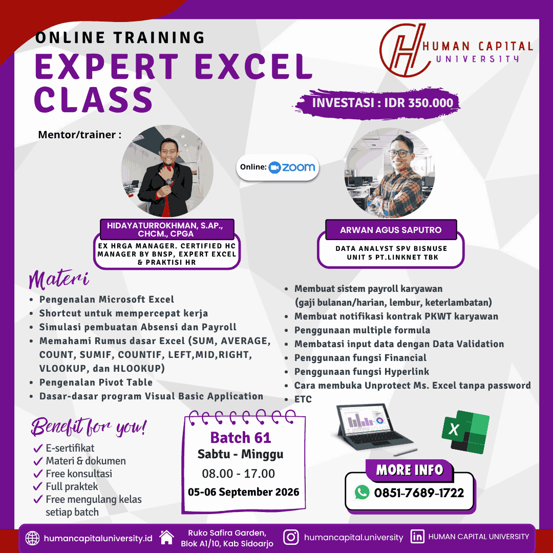 Pelatihan Excel Bersertifikat