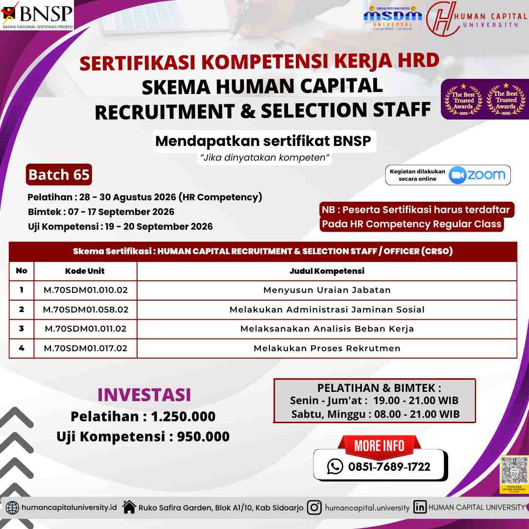 Sertifikasi HR Rekrutmen BNSP